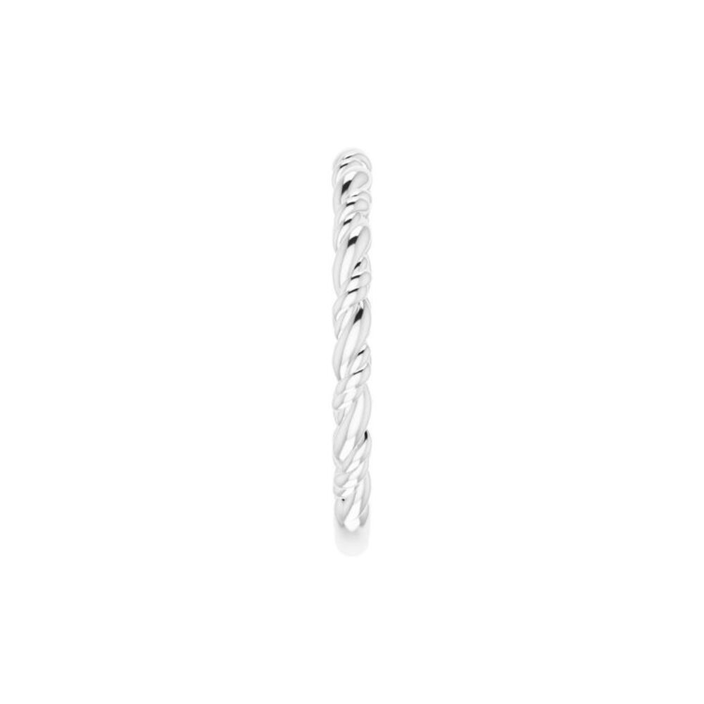 Platinum Stackable Rope Ring - Picture 5 of 5